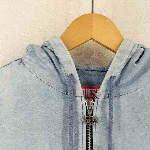 ディーゼル DIESEL D-GIR-NE トラックデニムフーディー ジップアップパーカー メンズ import:XS